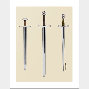 Three Medieval Swords 2016 Posters and Art